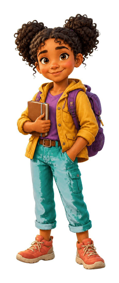 Luna Morales, exploradora con libreta de campo.