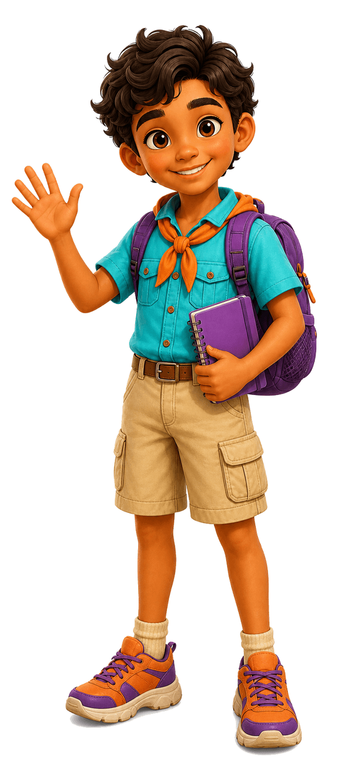 Teo Ramírez, explorador con libreta de campo.